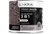 Грунт-эмаль по ржавчине 3 в 1 Лакра черный 1,7кг