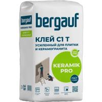 Клей усиленный для керамической плитки Бергауф Керамик Про 25кг Атмосфера