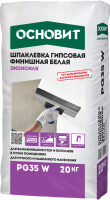 Шпаклевка гипсовая белая ОСНОВИТ ЭКОНСИЛК PG35 20кг