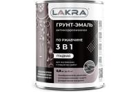 Грунт-эмаль по ржавчине 3 в 1 Лакра серый 0,8кг 10 шт /коробка